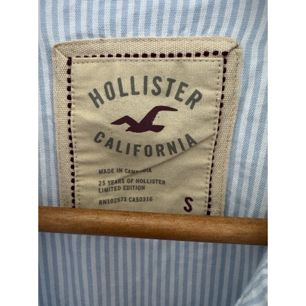 Hollister "Oxford Icon Shirt" Size Small Button Down Slim Fit 100% Cotton - Picture 3 of 14